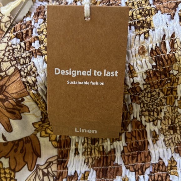 C & C California Linen Floral Top Size 8 - Picture 10 of 12